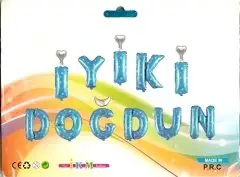 İyi Ki Doğdun Mavi Puantiyeli Balon