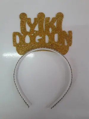 Gold (altın) iyiki doğdun simli eva taç 10 adet