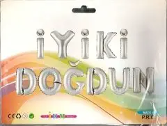 İyi Ki Doğdun Gümüş set  Balon