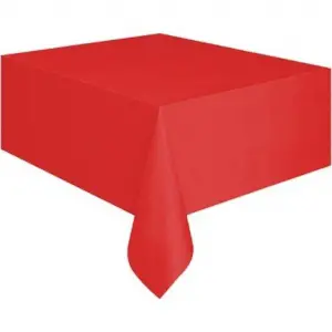 Kırmızı Masa Örtüsü Plastik Lüks 120*1.80 Cm