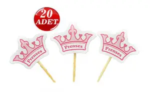 Hoşgeldin bebeğim prenses kürdan 10 pk pembe 