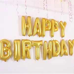 Happy Birthday Gold Balon Seti