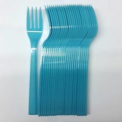 Açık Mavi 25'li Plastik Çatal