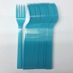 Açık Mavi 25'li Plastik Çatal