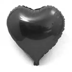 Siyah Kalp Folyo Balon 18 inç
