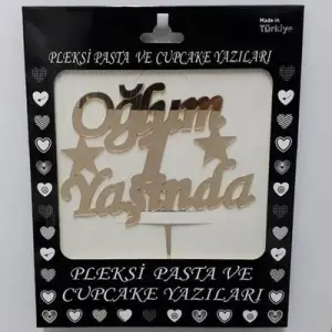 Oğlum 1 Yaşında Pleksi Yazı