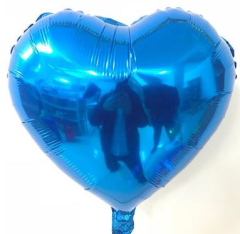 Kalp Folyo Balon 18 İnç Mavi