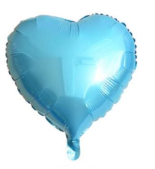 Kalp Folyo Balon 18 İnç Açık Mavi