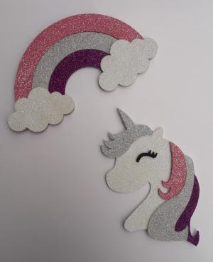 Unicorn Duvar Sticker Gümüş