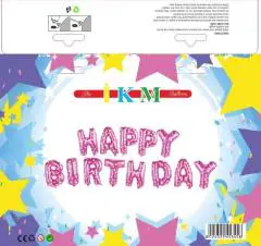 Happy Birthday Balon Seti Pembe Puan