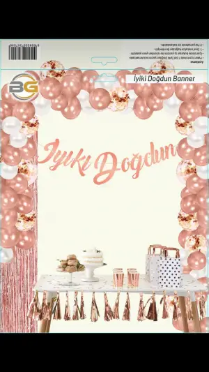 Kaligrafi Banner İyi ki Doğdun (Roze)