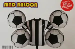 Siyah Beyaz Formalı 5'Li Set Balon