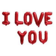 I LOVE YOU Kırmızı Folyo Set Balon