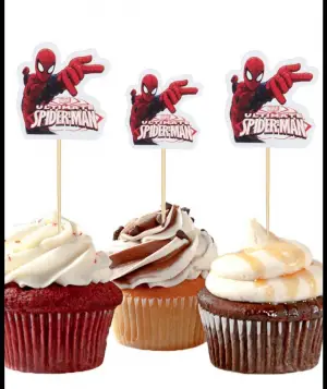 Spiderman Temalı Kürdan Süs 10 pk 
