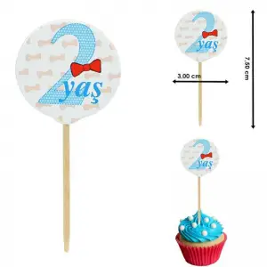 2 Yaş Muffin Kürdan 10 pk (Mavi)