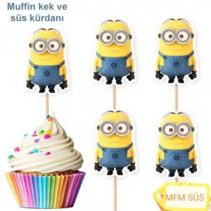 Minions Muffin Kürdan 10 pk