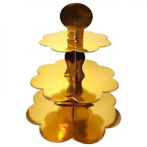 Gold (altın) kek stand 3 katlı