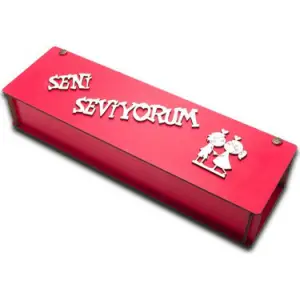 Seni Seviyorum Ahşap Sandık Kutu