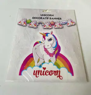 Unicorn Dekoratif Banner 