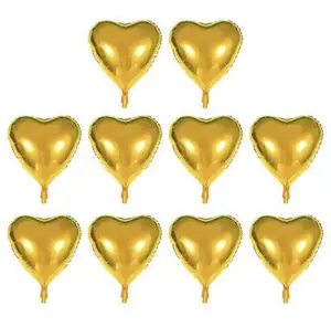 10 İnç Kalp Folyo Balon (Gold) 25 cm