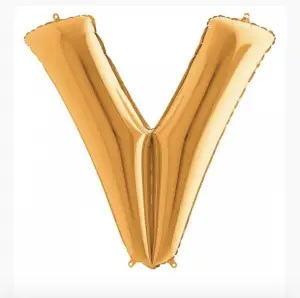 V - Harf Folyo Balon Gold 