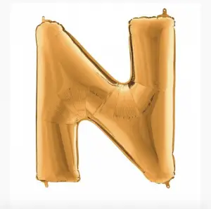 N - Harf Folyo Balon Gold (100 cm)