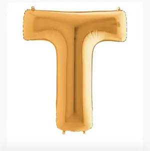 T - Harf Folyo Balon Gold (100 cm)