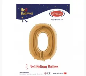 0 Rakam Folyo Balon Gold (100x70 cm)