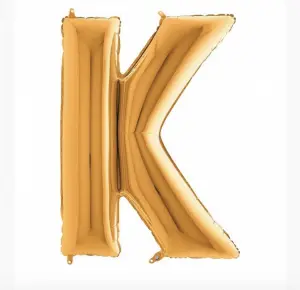 K - Harf Folyo Balon Gold (100 cm)