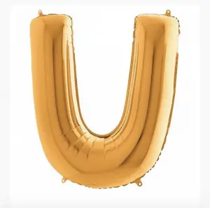 U - Harf Folyo Balon Gold (100 cm)