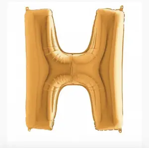 H - Harf Folyo Balon Gold (100 cm)