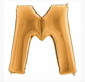 M - Harf Folyo Balon Gold (100 cm)