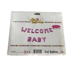 Welcome Baby Set Folyo Balon Pembe 