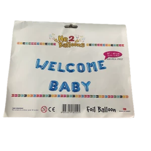 Welcome Baby Set Folyo Balon Mavi