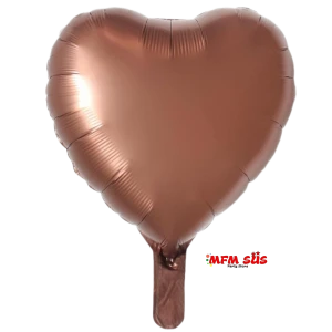 Kalp Folyo Balon Karamel 