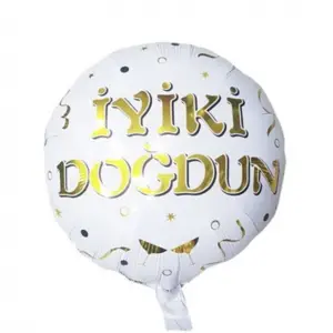 18 İNC YUVARLAK İYİKİ DOĞDUN FOLYO BALON