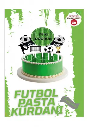 Ahşap Futbol Pasta Süs 7 Farklı Model 