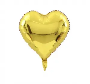 18 İnç Kalp Gold Renk Folyo Balon Dökme 