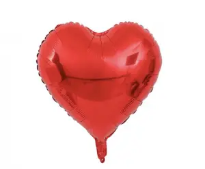 18 İnç Kalp Kırmızı Renk Folyo Balon Dökme 