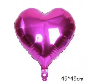 18 İnç Kalp Pembe  Renk Folyo Balon Dökme 