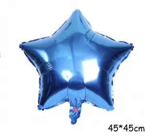18 İnç Yıldız Mavi  Renk Folyo Balon Dökme 