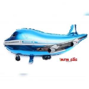 Uçak Mavi Folyo Balon