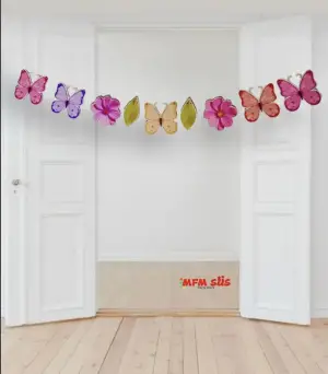 Kelebek Eva Dekoratif Banner 