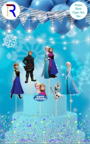 Frozen Pasta Üstü Figür Set 10 pk.