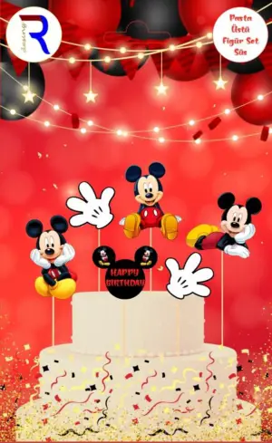 Mickey Mouse Pasta Üstü Figür Seti 10 pk.