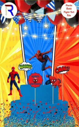 Spider Man Pasta Üstü Figür Set 10 pk.