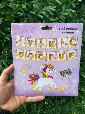 Unicorn İyiki Doğdun Zarf Banner 
