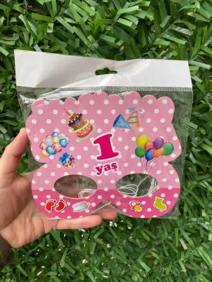 1 Yaş Pembe Maske 6'lı