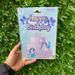 Happy Birthday Pasta Üstü Banner Deniz Kızı