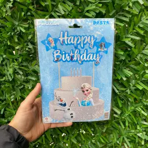 Happy Birthday Pasta Üstü Banner Frozen
